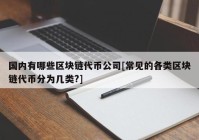 国内有哪些区块链代币公司[常见的各类区块链代币分为几类?]