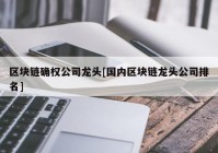 区块链确权公司龙头[国内区块链龙头公司排名]