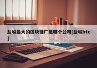 盐城最大的区块链厂是哪个公司[盐城btc]